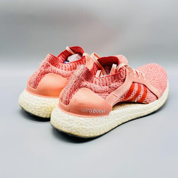Adidas Shoes Womens 10 Pink Ultra Boost X Primeknit Running Athletic Sneakers - Picture 9 of 12